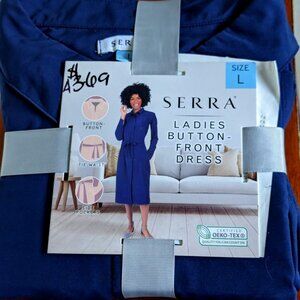 Navy Shirt Button up Dress NEW WITH TAGS